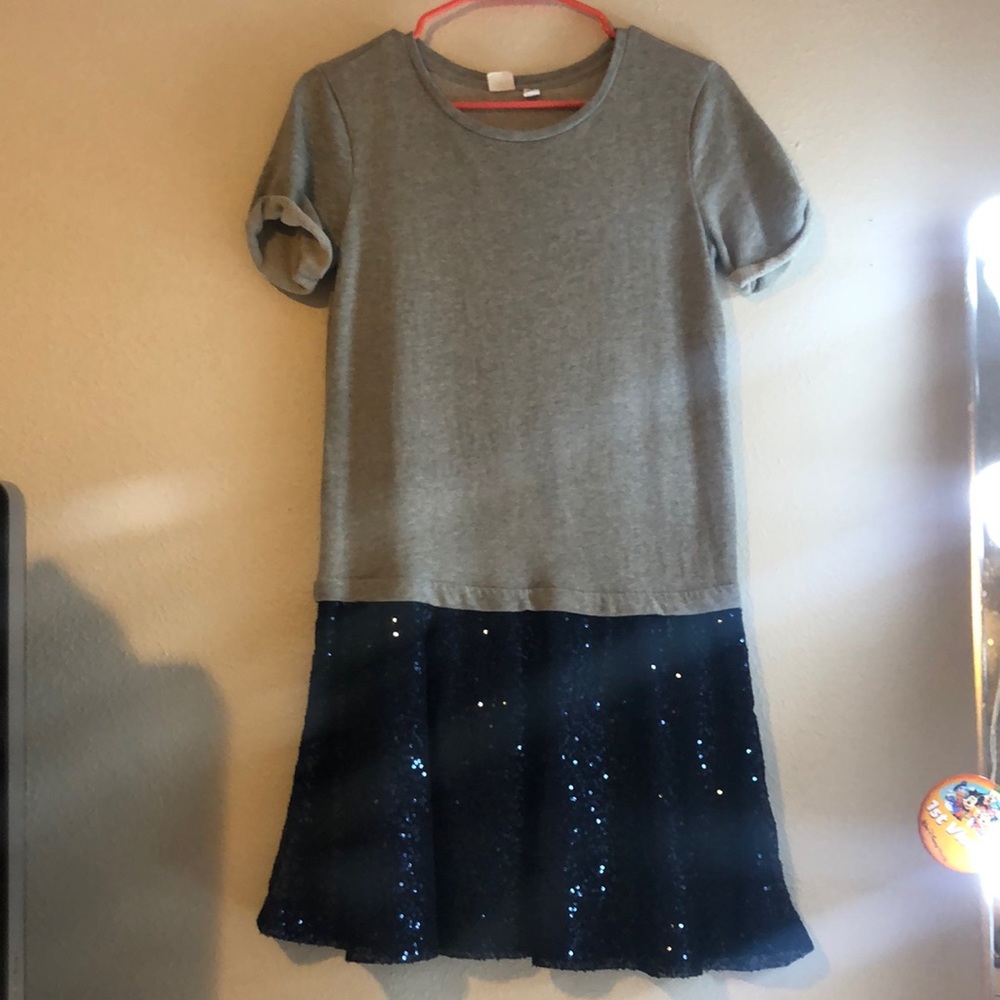 Gray dress with sparkly bottom